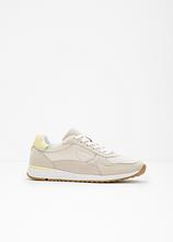 Sneaker im Retrolook in beige von vorne - bonprix