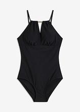 Medium Shape-Badeanzug in schwarz von vorne - bonprix