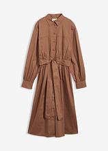 Hemdblusenkleid in braun von vorne - bonprix