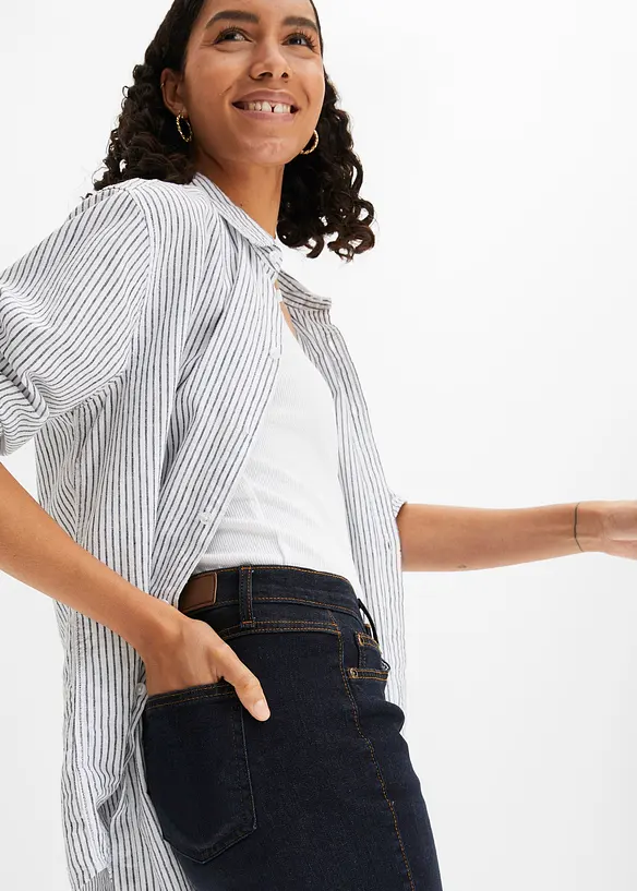 Straight Jeans Mid Waist, Stretch